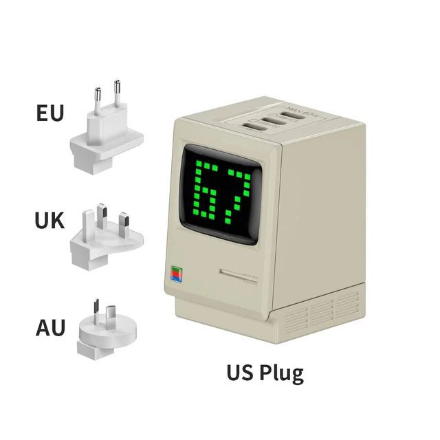 The Sharge 67W GaN charger is compatible with PD65W 30W20