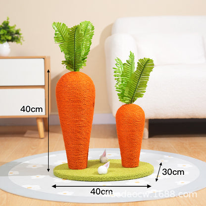 Sisal cat scratching column, carrot cat scratching board, cat climbing frame, integrated wear-resistant, non-crumb, vertical cat scratching board, grinding claw toys