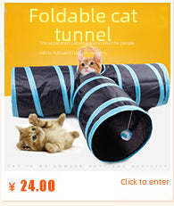 Pet cat tunnel cat rainbow three-channel interactive cat toy drill bucket foldable cat toy