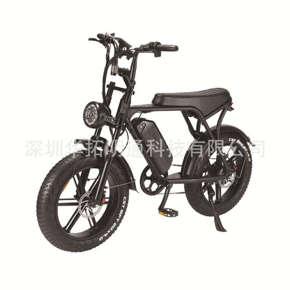 20 inch fat tire snow electric bicycle variable speed folding power beach lithium battery mountain bike source factory