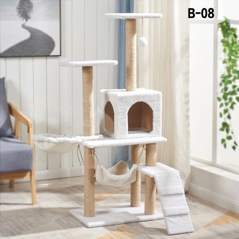 Dropshipping cat climbing frame, cat nest, cat tower, universal sisal, cat scratching pillar, lamb's cashmere, multi-layer cat jumping platform, pet supplies