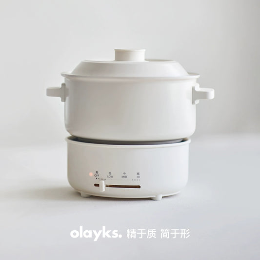 olayks Instant Portable Electric Cooker Split 2L Small Dormitory Household Instant Noodle Cooker Multifunctional Small Electric Cooker