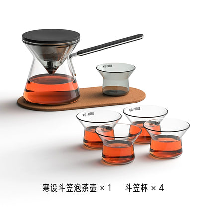 Cold set magnetic floating cup, glass teapot, tea water separation teapot, home office filtration, high-end tea artifact