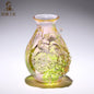 Ancient glaze happy eyebrows, plum blossom vase ornaments, housewarming gifts, living room home crystal decoration handicrafts