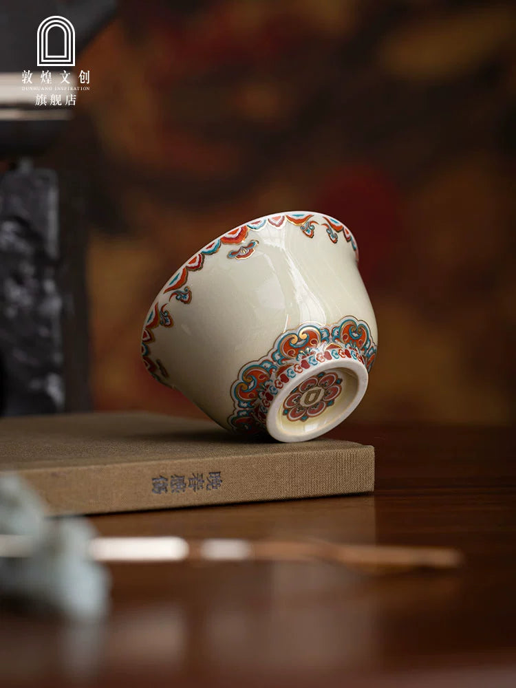 Dunhuang Cultural and Creative Fuling Dunhuang Tea Set Cup Teacup Gift Box Museum Teacher Graduation Father's Day Gift Gifts