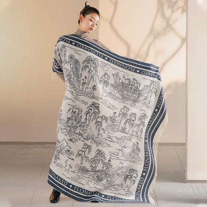 Forbidden City - Wool Shawl Blanket