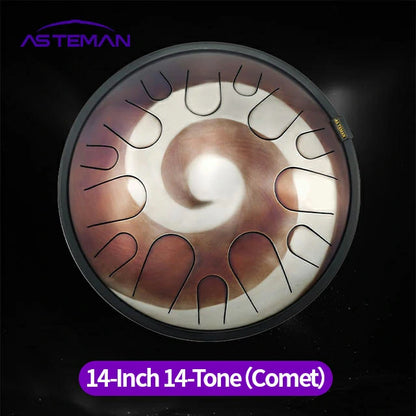 AS TEMAN 14 Inch Stars Universe Series Tank Steel Tongue Drum