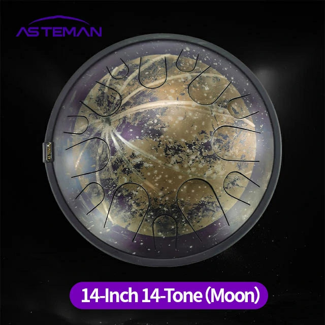 AS TEMAN 14 Inch Stars Universe Series Tank Steel Tongue Drum