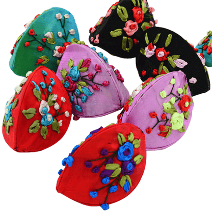 Embroidered handmade double-sided embroidery flower villain Yunjin opening laugh folk crafts abroad gifts commemorative gifts