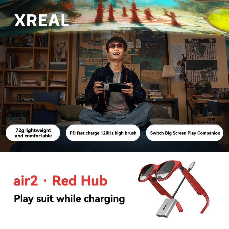 XREAL Air 2 Smart AR Glasses Translation Glasses Handheld Direct Connection VR Glasses Private Cinema 3D Space Video Vision Pro