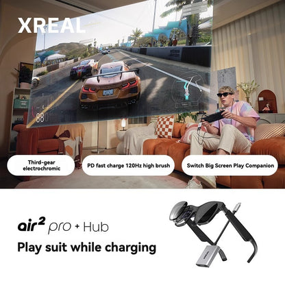 XREAL Air 2 Pro Smart AR Glasses with Electrochromic Lenses and Real-time Translation