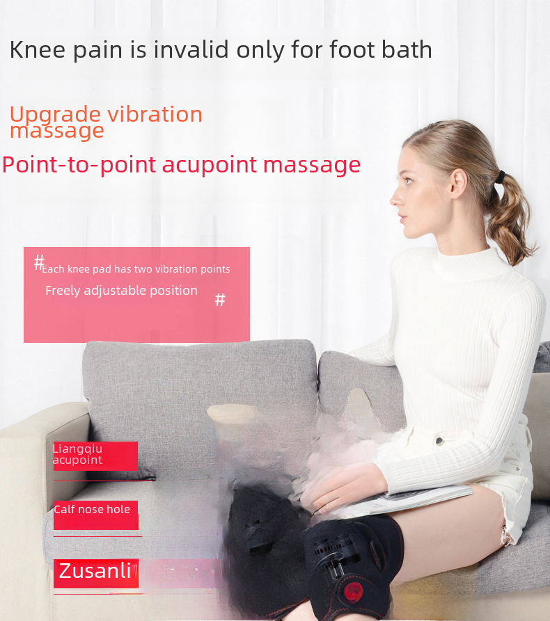 Electric massage knee pads: Middle-aged and elderly cold legs, moxibustion, hot compress joints, multi-functional heating and vibration massage knee pads