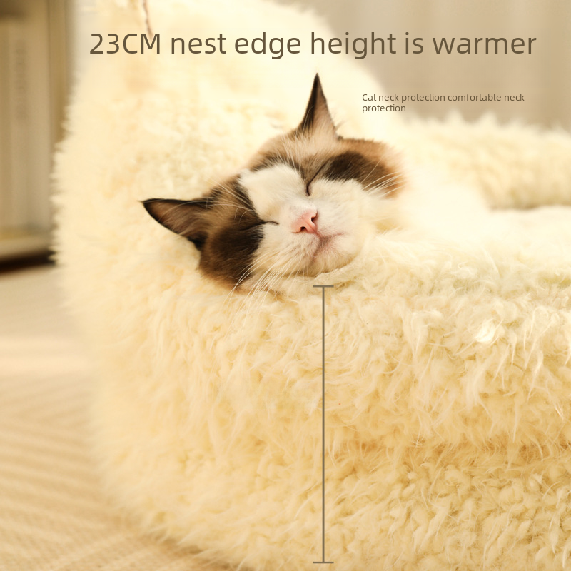 New Alpaca Cat Litter Winter Warm Dog Litter Deep Sleep Cat Litter Pet Supplies Cat Sofa Cross-border Wholesale