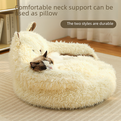 New Alpaca Cat Litter Winter Warm Dog Litter Deep Sleep Cat Litter Pet Supplies Cat Sofa Cross-border Wholesale