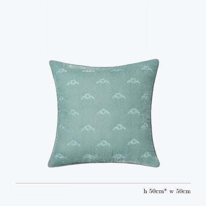 Peacock Pattern Blue Cushion